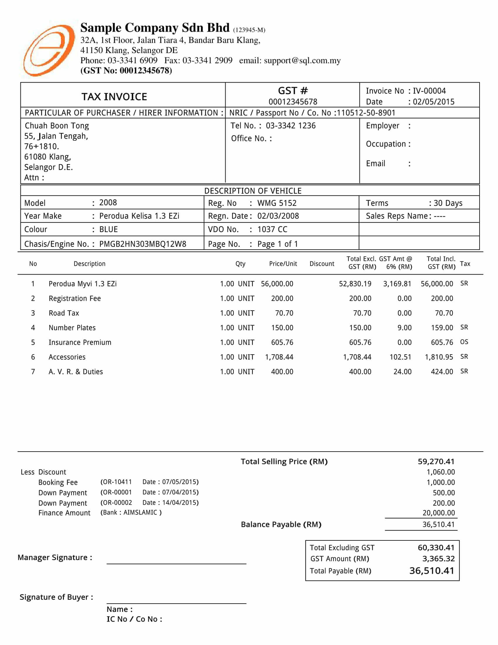 Car Invoice Keen Rsd7 Org